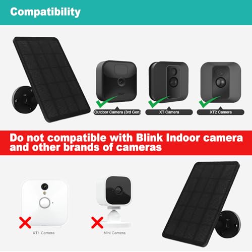 image for EverExceed Solar Panel for Blink Camera, 4W Solar Panel Compatible wit
