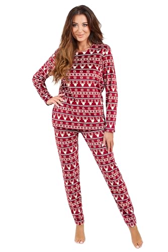 Pyjama femme hiver chaud contre le froid ensemble 2 pièces
