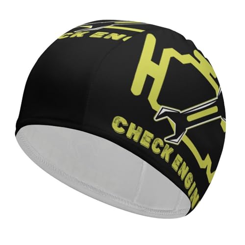 Gorro de baño Impermeable para Hombres y Mujeres, con luz de verificación de Motor, para mecánicos, reparación de automóviles, para Cabello Largo y Corto.