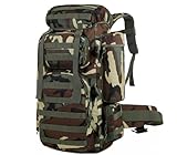GOOPEEG Mochila de Marcha Camping Mochila De Senderismo Para Acampar, Resistente Al Agua, Transpirable, Ligera, Gran Capacidad, 70L Excursionismo(B)