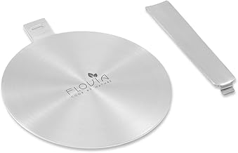 Induction Plate Adapter 20 cm, Detachable Handle, Plate Adapter Disk, Induction Heat Diffuser for Coffee Makers and Kitchen Utensils