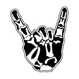 Gravuraufkleber Skelett-Handgesten-Set 54.6x61.6cm Mehrere Farbauswahl Schwarz