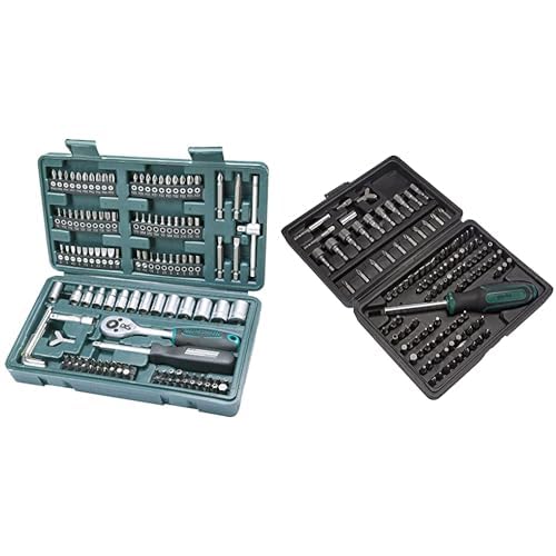 Mannesmann Coffret de douilles et embouts (130 pièces) & Mannesmann 29896 Coffret de vissage 122 pièces (Import Allemagne)