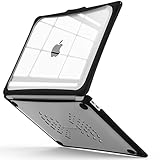 IBENZER Hexpact Compatible with MacBook Air 13 Inch Case 2022 2021 2020 M1 A2337 A2179 A1932, Heavy Duty Protective Case with Screen Lock for Mac Air 13 with Touch ID, Black, AT13-BK