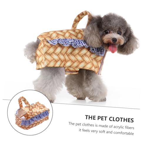 Disfraz cesta divertido para perro talla XL amarillo miniatura 4