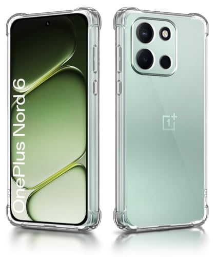Image of WOW IMAGINE Clear Back Cover Case for 1+ OnePlus Nord 6 5G | Shockproof Soft TPU Case | Cushioned Edges for Ultimate Protection Back Cover Case - Transparent