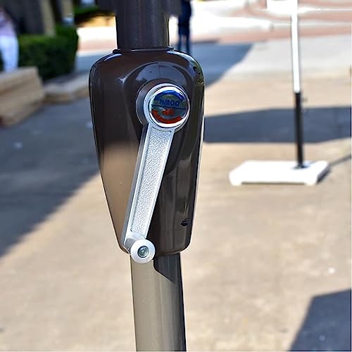 Sombrilla exterior con sistema de manivela y 2,7 m de cobertura 5