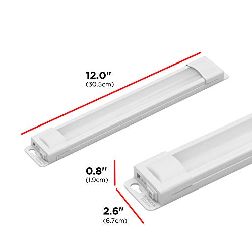 Image of UltraPro 12 Inch Plug in Under Cabinet Light with Soft White 2700K Light