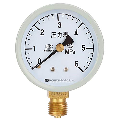 NITRIP Three-way Refrigeration Valve Liquid Pressure Gauge Quakeproof CT-488 Air Compressor(Pressure Gage)