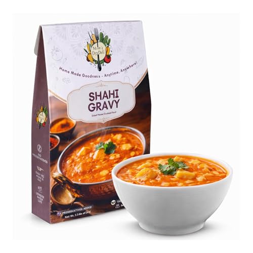 Image of Mom's DryDeli Ready to Cook Shahi Gravy (80g) | Ready in 15 Minutes | Serves 2-3 | No Preservatives | Traditional Home-Cooked Taste | Dried Indian Gravy Base | Easy to Prepare | Healthy & Wholesome