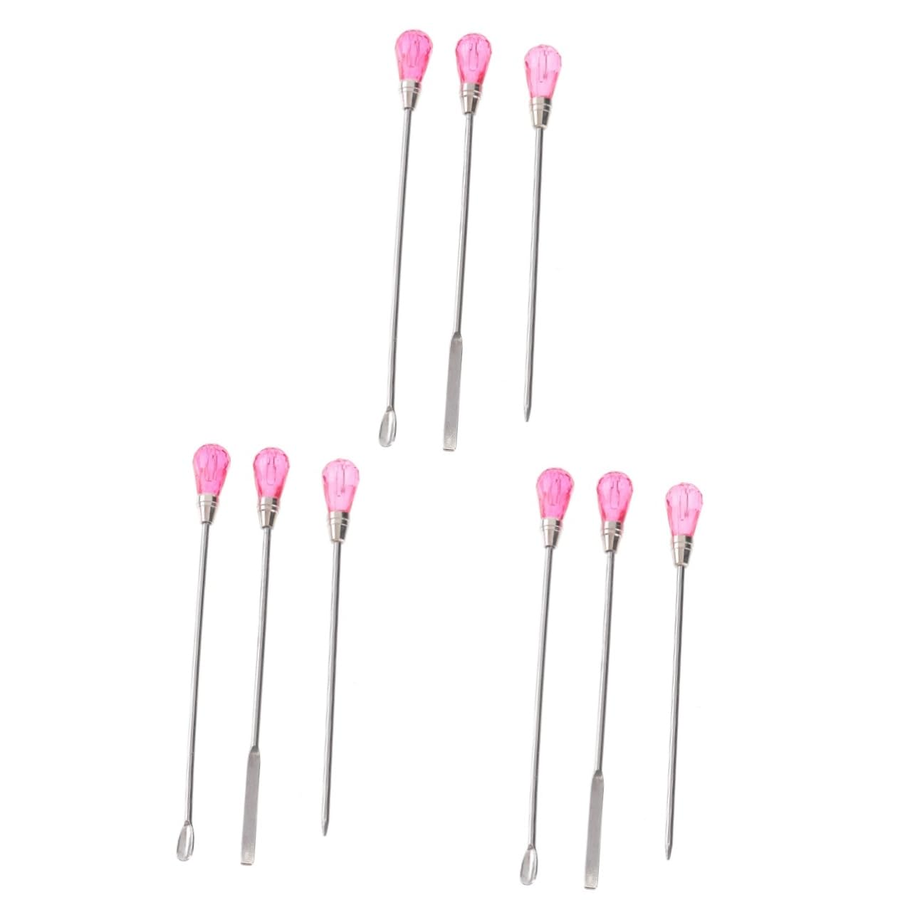 Housoutil 6sets Multi-purpose Nail Art Stirring Rods for Mixing Manicure Tools for Salon and Home Use Random