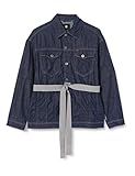 Diese Jeansjacke ist in einer Oversize-Silhouette geschnitten, wodurch die Schultern eine überschnittene Optik erhalten.