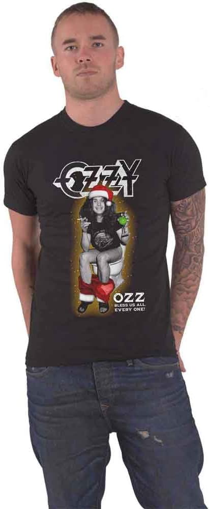 Amazon | Ozzy Osbourne Ozz Bless Us All Christmas T Shirt Size S