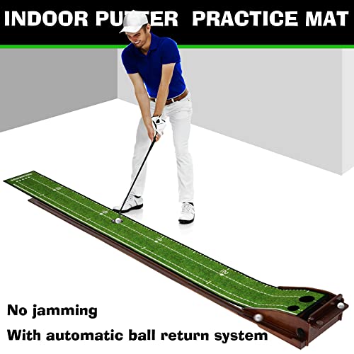 Golf Putting Mat Putting Mat For Indoors Putting Green, Mini Golf, Putting Mat Indoor Golf Matt Putting Green With Automatic Ball Return For Indoor And Outdoor, Office, Living Room Putting Mat #TOP1