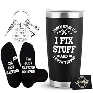 Birthday Gifts for Men Funny and Unusual Ideas Presents for Men Christmas Fathers Day Birthday Stainless Steel Travel Tumbler 20oz Mechanic Mens Gifts