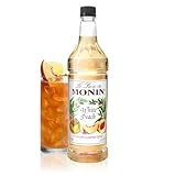 Monin Flavored Syrup,White Peach, 33.8-Ounce Plastic Bottle (1 liter)