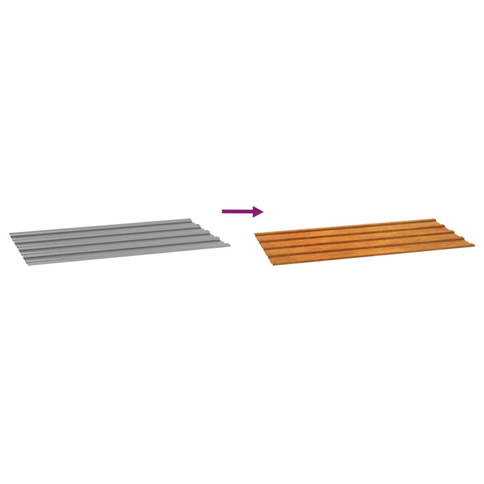 Chapa trapezoidal, 12 unidades, chapa trapezoidal, chapa trapezoidal, 80 x 44 cm, chapa trapezoidal, chapa trapezoidal, chapa trapezoidal, aluminio, techo de acero pulverizado