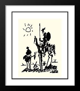 Pablo Picasso Framed and Double Matted Art Print 33x29 "Don Quixote"