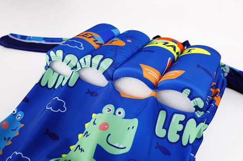 Image of Toddler Kids One-Piece Float Swimsuit with Adjustable Buoyancy UPF 50+ Sun Protection for Beach Pool Boys Girls