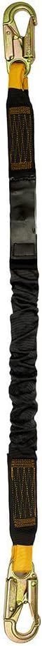 Madaco Roof Construction Fall Protection Heavy Duty Industrial Safety Internal Shock Absorbing 6FT Snap Hook Lanyard ANSI OSHA L-613-16