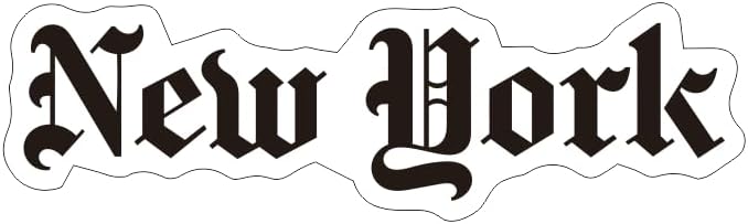 MAKTEM New York Decal Stickers for Car, Scrapbooking, Postcards, Waterbootles, New York City Souvenirs Decals Small, 1PC (Black)