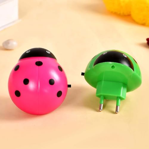 Image of ascension 1 Pc Romantic Energy Saving Creative Lady Bug Shaped Design Night Light Animals Cartoon lamp for Bedroom Home Decor Kids Favourite Birthday Party Return Gifts (Assorted Color)