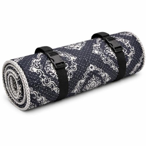 Colchonete Camping Dobrável 60x188x3cm com Presilhas para Transporte, Academia, Camping, Exercícios, Yoga, Pilates e Descanso