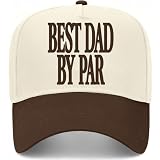 Best Dad By Par Hat (US, Alpha, One Size, Brown/Natural)
