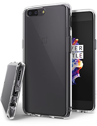 Ringke Fusion Compatible with Oneplus 5 Case Crystal Clear PC Back TPU Bumper Drop Protection, Shock Absorption Technology Raised Bezels Protective Cover for OnePlus5 - Clear