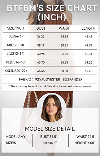 Btfbm Women Elegant Sleeveless Summer Dresses 2023 Halter Neck Backless Satin Dresses Split Solid Color Cocktail Maxi Dress（Solid Coffee,X-Large #TOP5
