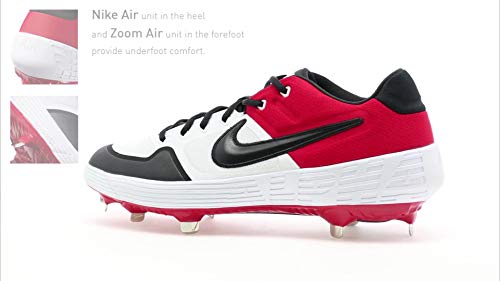 Nike Nike New Mens Alpha Huarache Elite 2 Low Metal Baseball Cleats White/Blue 8M
