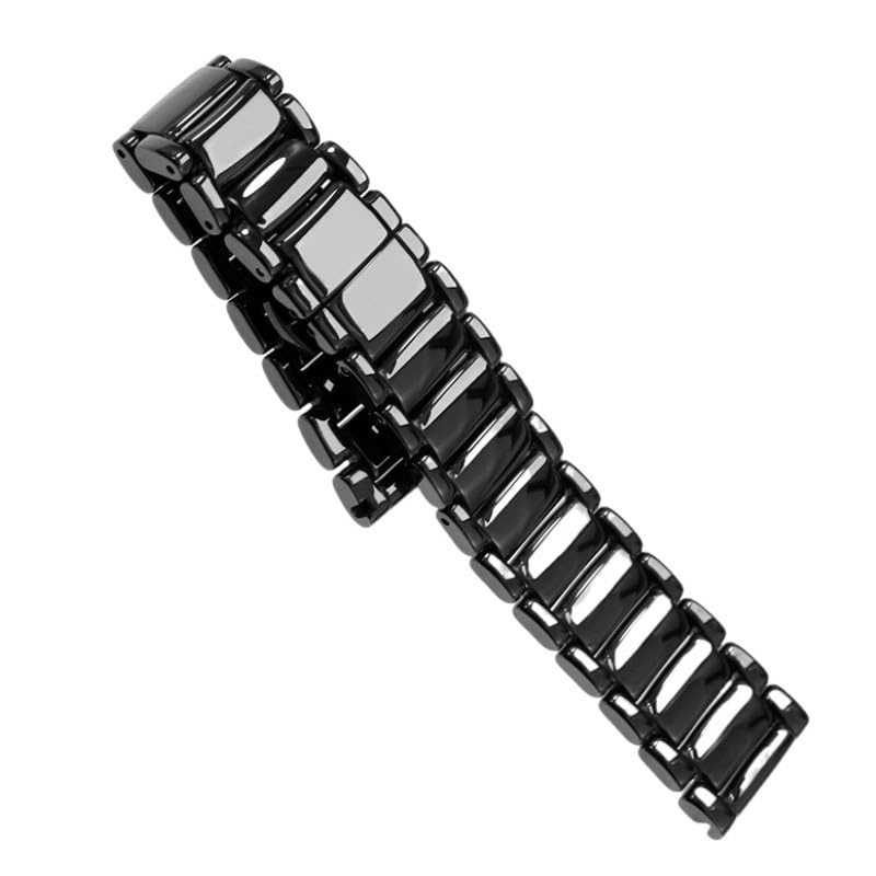 Bracelet montre céramique 22mm d'élégance rare avec boucle acier chic