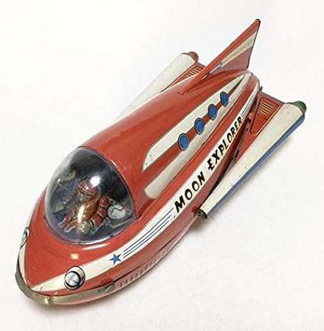 Amazon ムーンエクスプローラー 増田屋 マスダヤ 1950年代当時もの 電動ミステリーアクション走行 可動品 レトロ ビンテージ ブリキの おもちゃ おもちゃ おもちゃ