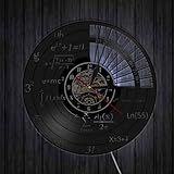 SXDMOUBK Orologio da Parete con equazioni Matematiche, Algebra, Geometria, Disco in Vinile, Formule, Regalo per Insegnanti con LED