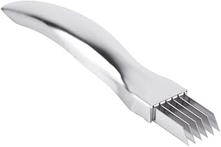 IGKE Affettatrice per cipolle Taglia Aglio in Acciaio Inossidabile, Utensile da Cucina Taglia cipolle Negi, Tritatutto per Verdure per Cucina del Ristorante