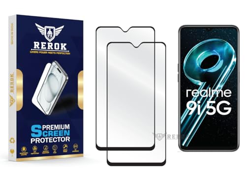 Image of Gorilla Tempered Glass Screen Protector Compatible with Realme 9i 5G [Pack of 2] | Edge-to-Edge, Bubble-Free, Case Friendly, Easy Installation Kit