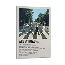 UTOMAX Poster décoratif sur toile Abbey Road de Beatles – Impression sur toile – Décoration moderne pour chambre à… - Les Beatles, Paul McCartney, John Lennon, RIngo Starr, George Harrison