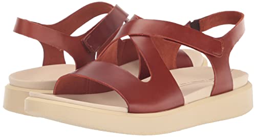 Ecco Women's Flowt Cross Strap Sandal, Cognac, 8-8.5 #TOP7