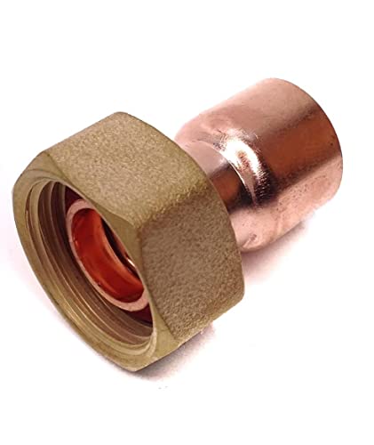 End Feed Straight Tap Connector - 22mm x 3/4" BSP - Pack of 2