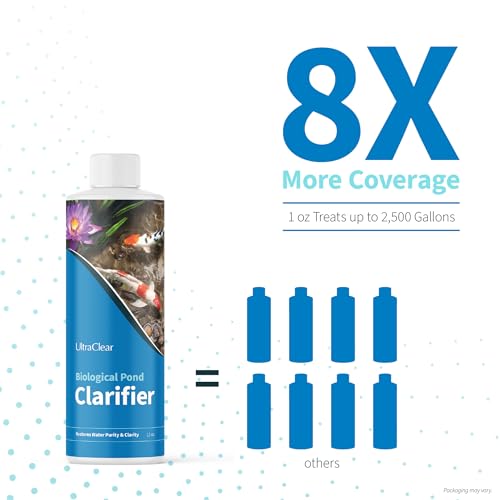 Image of Pond Clarifier for Outdoor Ponds - Treats up to 30,000 Gallons - Concentrated Live Beneficial Bacteria - Clears Cloudy Pond Water - Safe for Fish, Plants, Pets and People