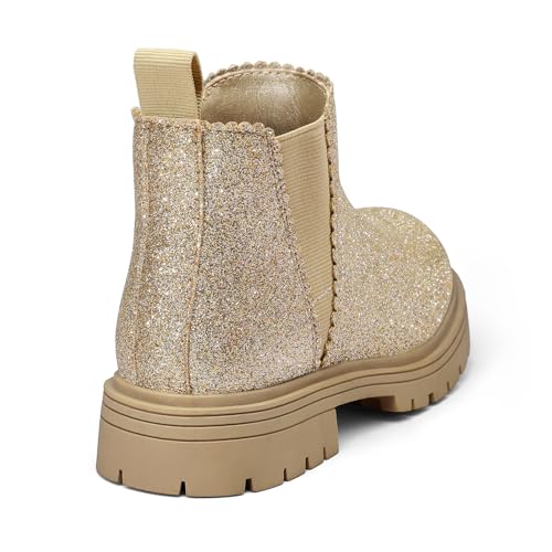 K KomForme Girls Ankle Boots with Side Zipper Chelsea Booties Lug Sole (Toddler/Little Kids/Big Kids)3