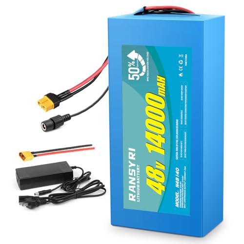 RANSYRI 48V 14Ah Universal Lithium Power Battery Pack with...