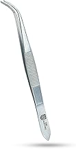 SMI - 12,5 cm Pinzette Anatomisch Gebogene Rostfrei Edelstahl Hobby Pinzette gezackte DIY Handwerk