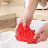 Oven Glove Thicken Silicone Pot Holder for Air Fryer, Baking, Cooking, Bbq Grilling (Red) - Image 7