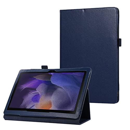 Housse Samsung Galaxy Tab A8 slim en cuir texturé avec fentes portefeuille