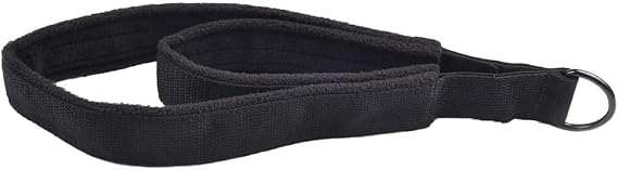 GLOBALHUT 2 Pack Pilates Double Loop Straps with D-Rings, Cotton Webbing Foot Straps for Reformer Workout, Home Gym Flexibility Training Equipment, Black