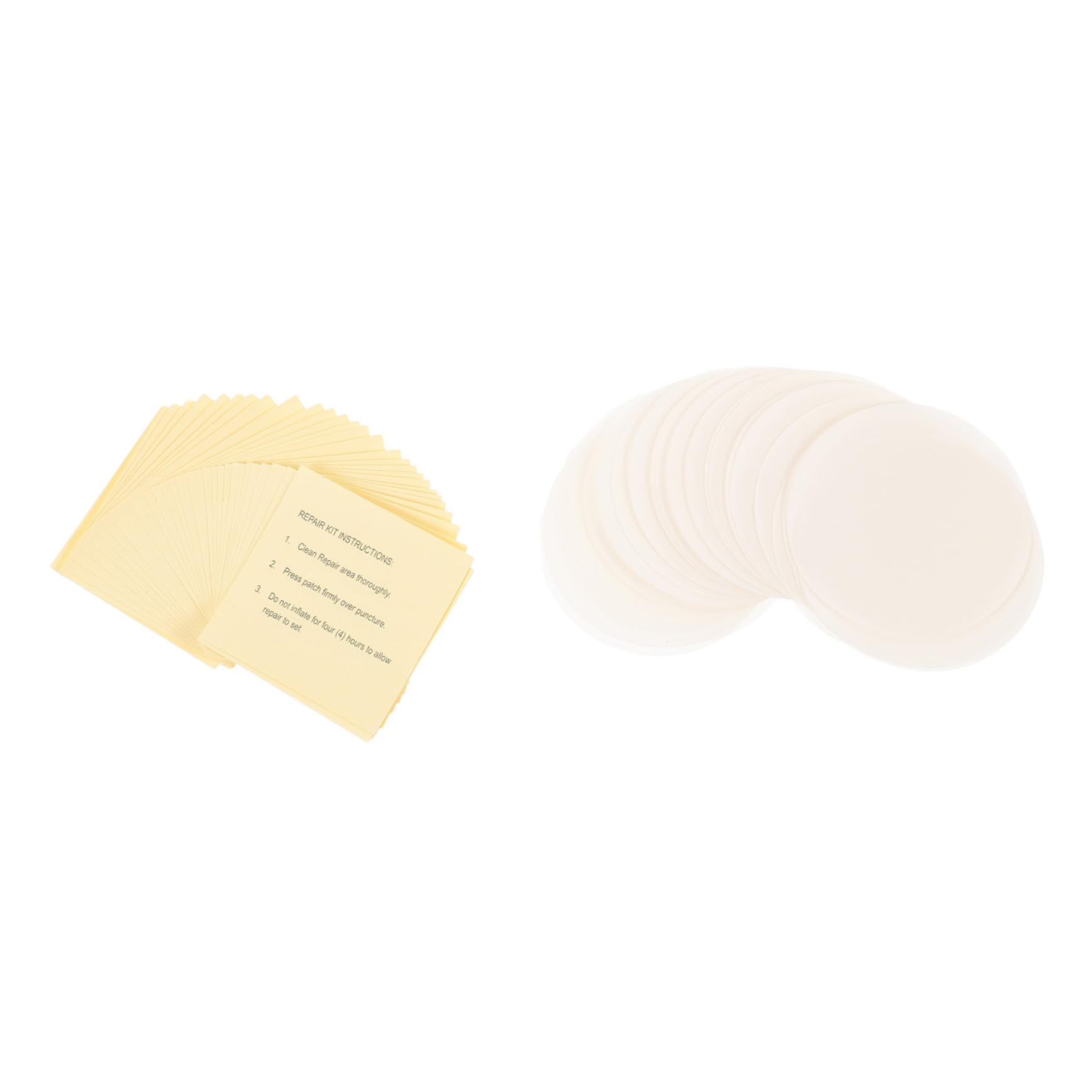 Patchs de Réparation Ronds Auto-adhésifs PVC 60 Pcs Fête | Transparence Discrète, Découpe Facile, pour Jouets Gonflables, Usage Léger, Format Rond et Carré, Surface Lisse
