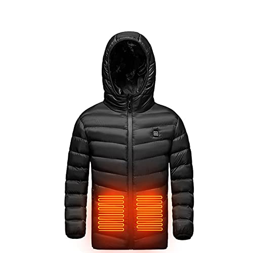 Boys Girls Heated Hoodie Jacket Child USB Electric Thermal Body Warmer Lightweight Rechargeable Heating Hooded Coat - Main Image