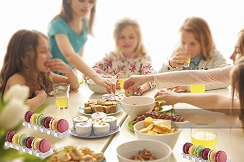 Miniatura 3 de Simple polymer 2 soportes de acrílico transparente para tartas de macarrón, bandeja de exhibición de galletas, soporte de postres para boda, baby