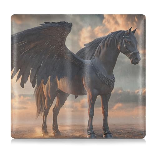 Horse Wings Print Leather Car Registration and Insurance Holder Purse for License Documents Cards2